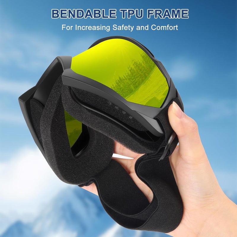 OXG Store Ski Goggles for Men Women, UV Protection Snowboard Snowsports Goggles for Kids Youth - Image 5